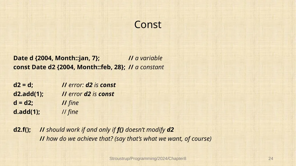 Chapter 8 – Technicalities: Classes, etc. - slide 23 of 32