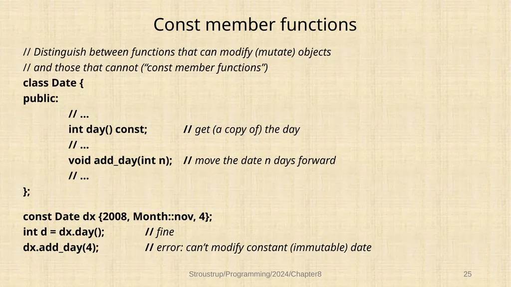 Chapter 8 – Technicalities: Classes, etc. - slide 24 of 32