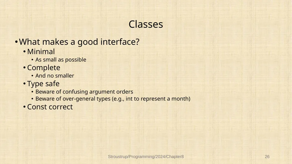 Chapter 8 – Technicalities: Classes, etc. - slide 25 of 32