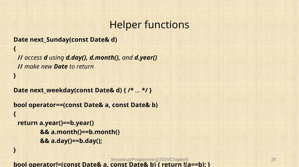 Chapter 8 – Technicalities: Classes, etc. - slide 28 of 32