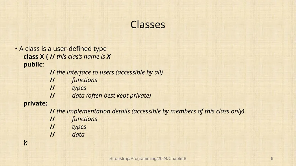 Chapter 8 – Technicalities: Classes, etc. - slide 5 of 32