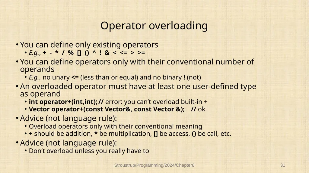 Chapter 8 – Technicalities: Classes, etc. - slide 30 of 32