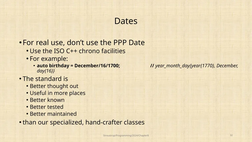Chapter 8 – Technicalities: Classes, etc. - slide 31 of 32