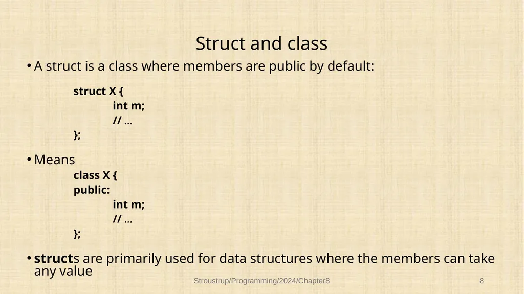 Chapter 8 – Technicalities: Classes, etc. - slide 7 of 32