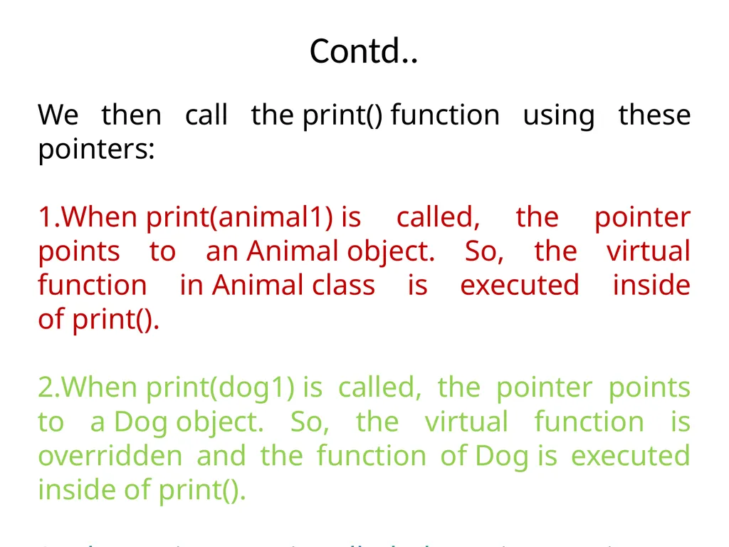 Virtual Functions Binding Binding refers to the - slide 17 of 32