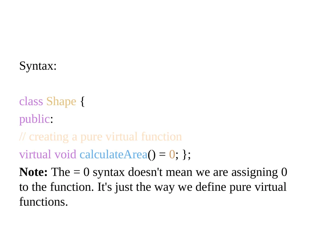 Virtual Functions Binding Binding refers to the - slide 29 of 32