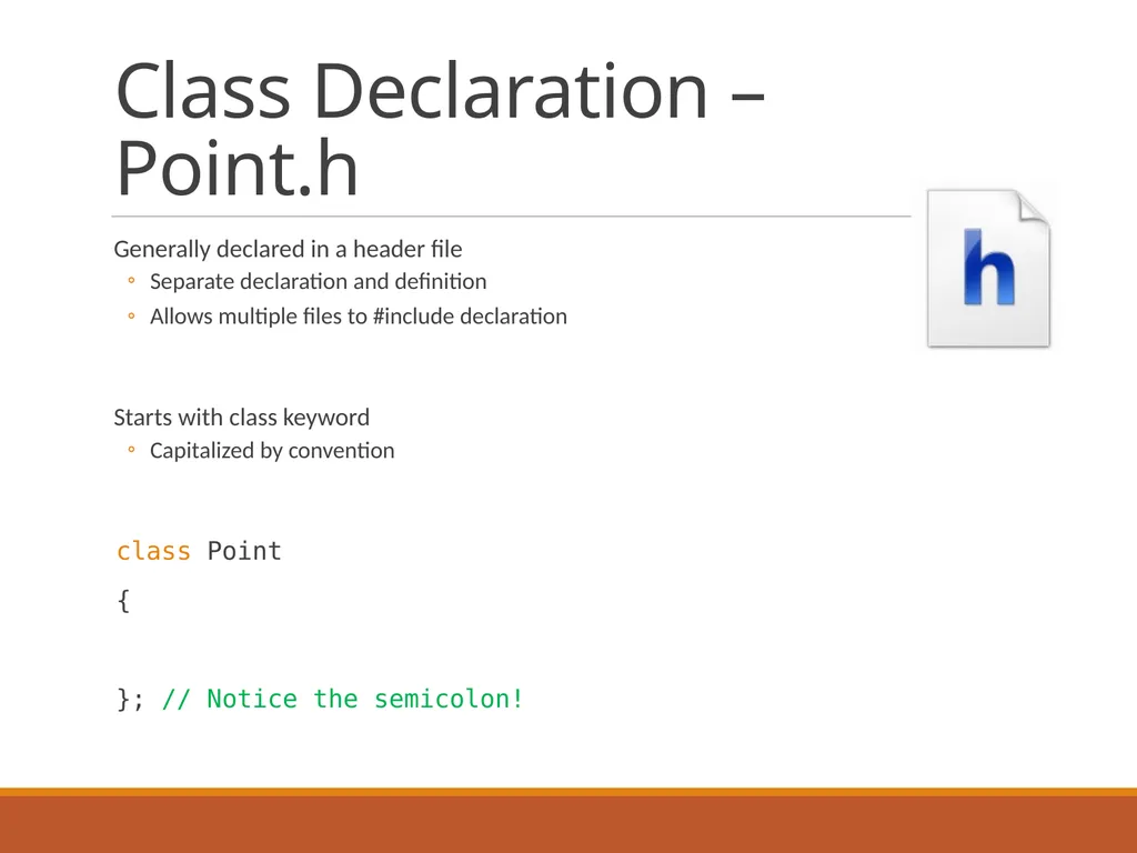 Intro to Classes in C++ Classes Programmer-defined - slide 4 of 26