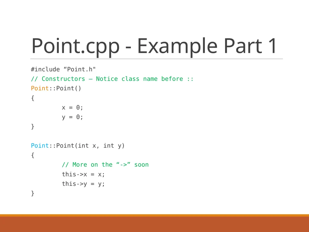 Intro to Classes in C++ Classes Programmer-defined - slide 12 of 26