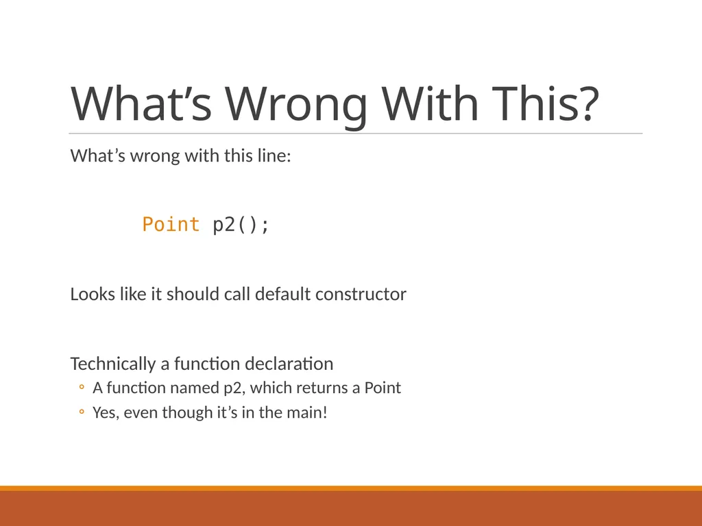 Intro to Classes in C++ Classes Programmer-defined - slide 20 of 26