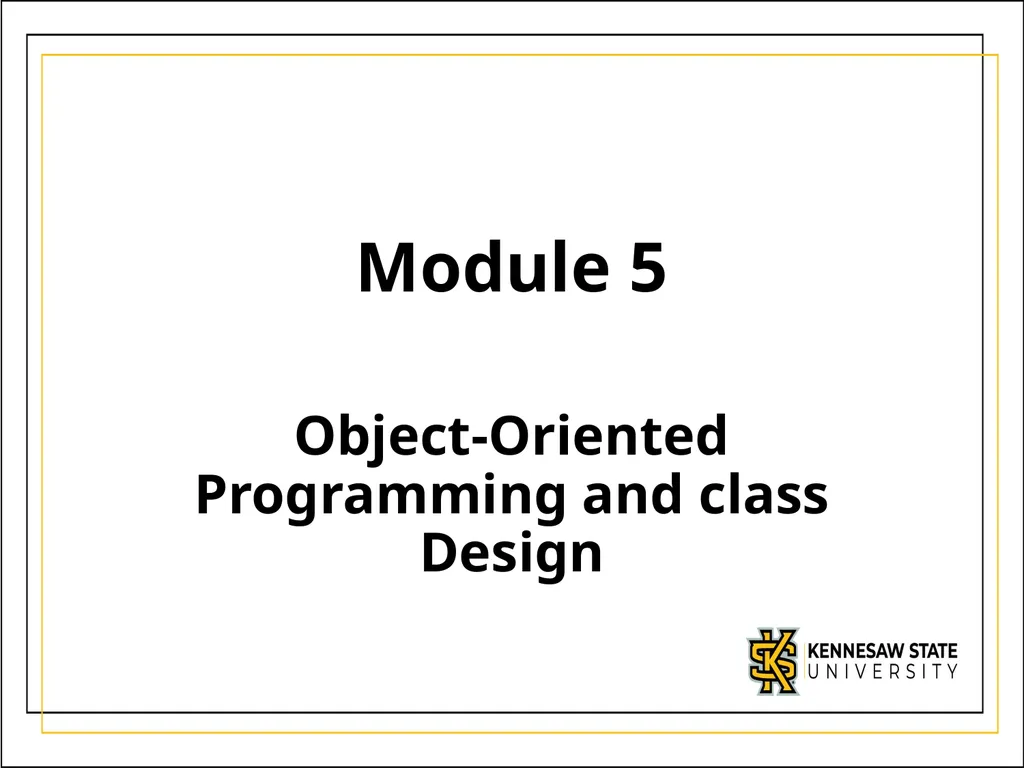 Module 5 Object-Oriented Programming and class