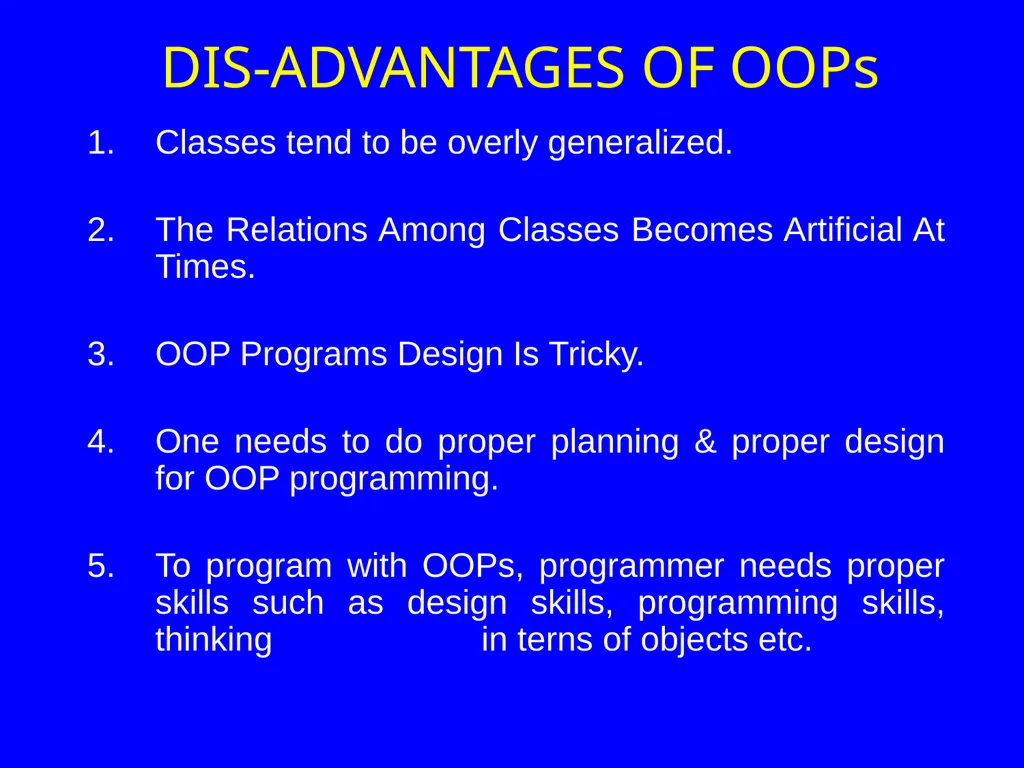 GENERAL OOP CONCEPTS CHAPTER 5 OBJECT ORIENTED - slide 13 of 14