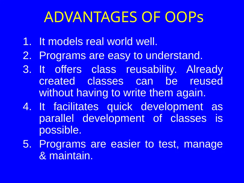 GENERAL OOP CONCEPTS CHAPTER 5 OBJECT ORIENTED - slide 12 of 14
