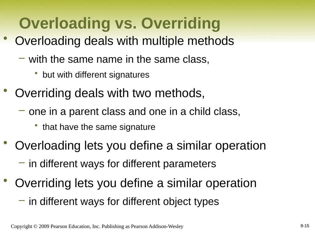 Outline Creating Subclasses Overriding Methods - slide 15 of 28