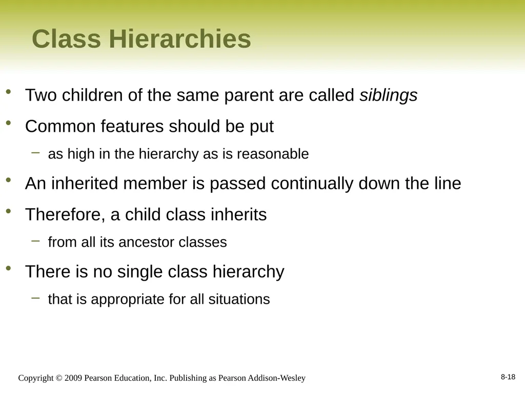 Outline Creating Subclasses Overriding Methods - slide 18 of 28