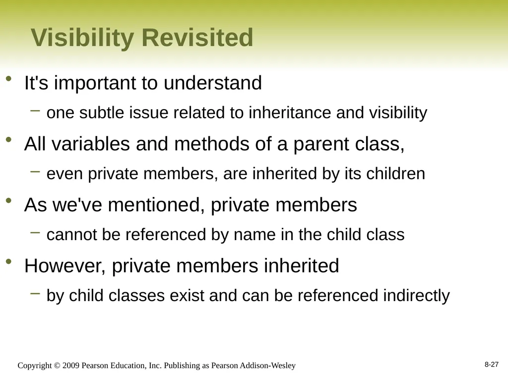 Outline Creating Subclasses Overriding Methods - slide 27 of 28