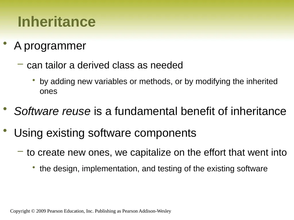 Outline Creating Subclasses Overriding Methods - slide 4 of 28