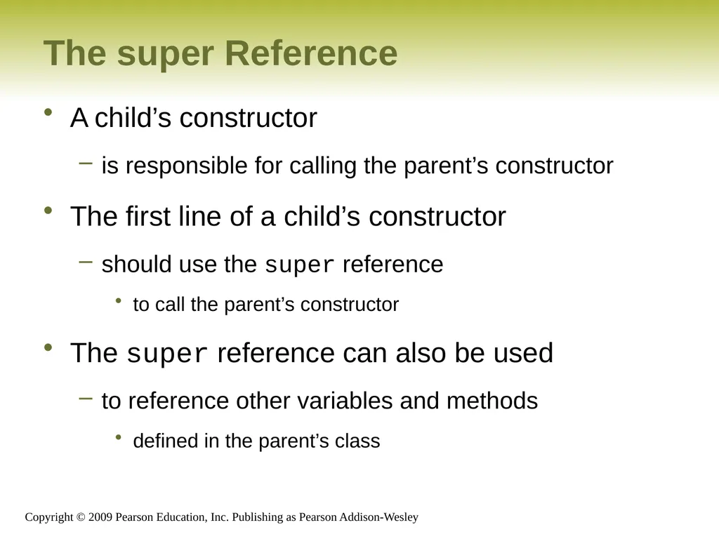 Outline Creating Subclasses Overriding Methods - slide 10 of 28