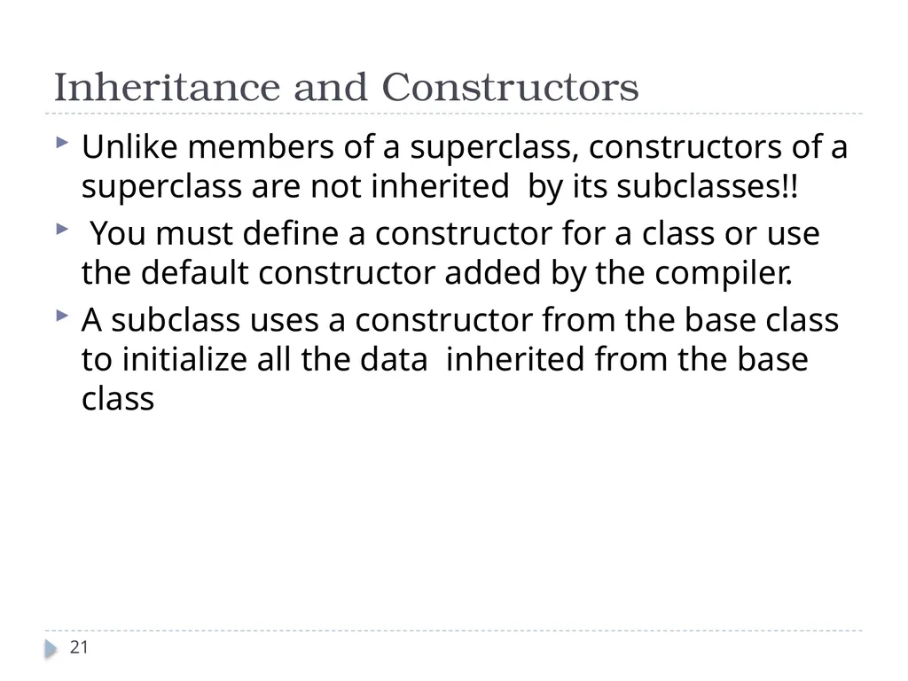 Inheritance CT1513 1 Introduction 2 Inheritance - slide 21 of 37