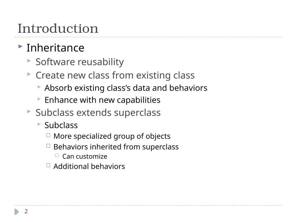 Inheritance CT1513 1 Introduction 2 Inheritance - slide 2 of 37