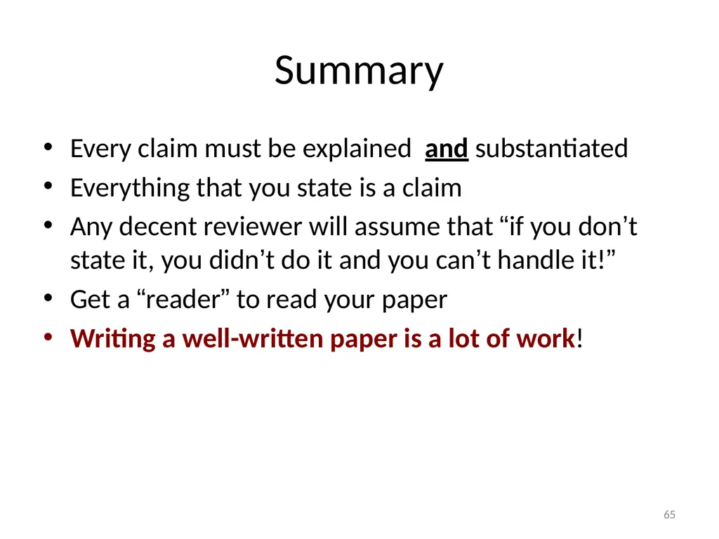 How to Write a Research paper Slides Borrowed - slide 65 of 65