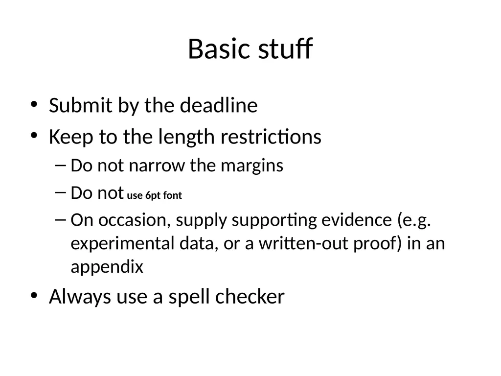 How to Write a Research paper Slides Borrowed - slide 47 of 65