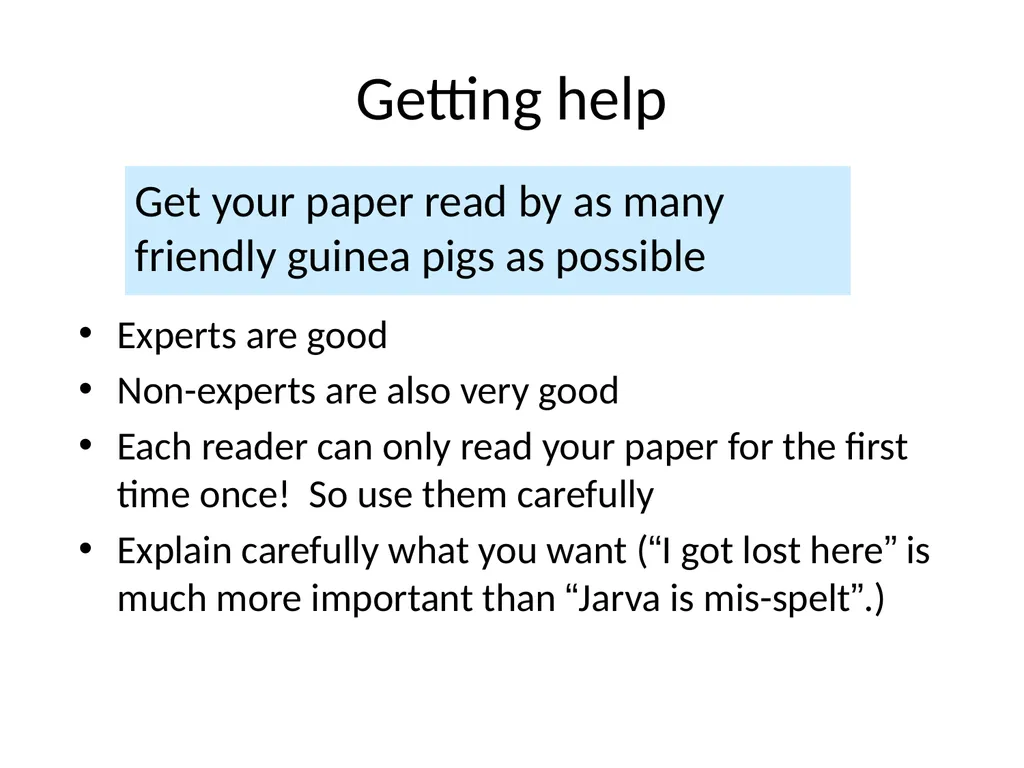 How to Write a Research paper Slides Borrowed - slide 42 of 65