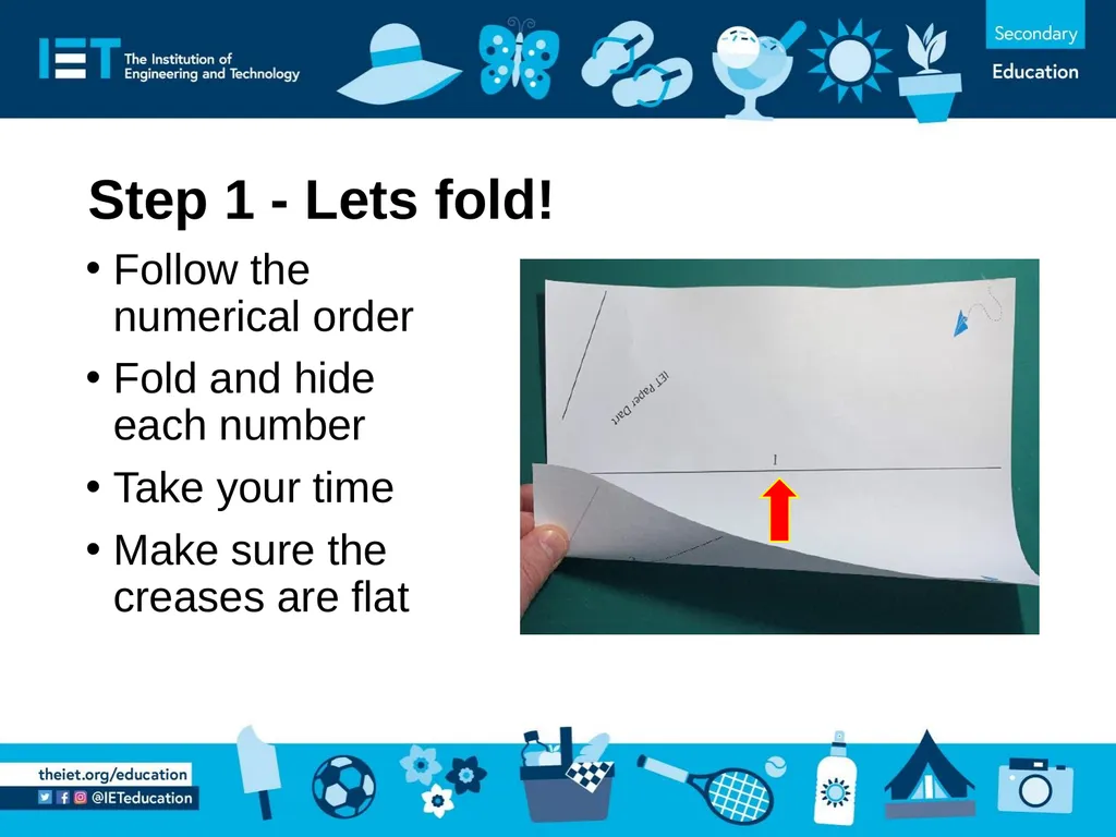 Paper aeroplane design Making a paper plane and - slide 3 of 8