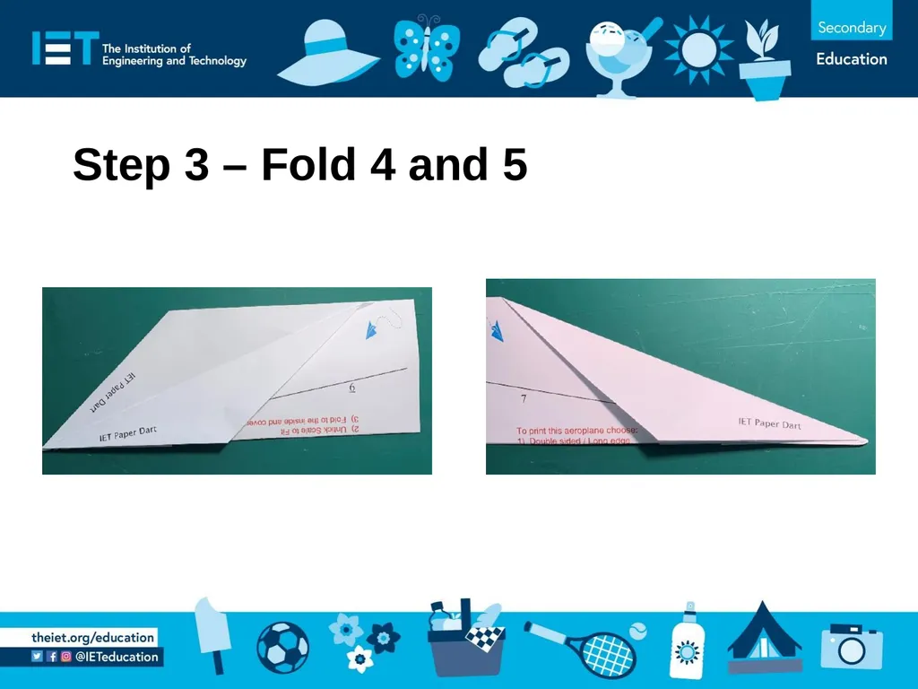 Paper aeroplane design Making a paper plane and - slide 5 of 8