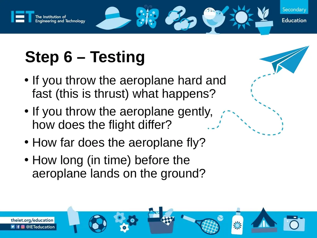 Paper aeroplane design Making a paper plane and - slide 8 of 8