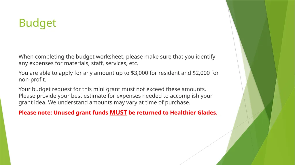 Mini Grant Virtual Q&A Session Overview Healthier - slide 9 of 12