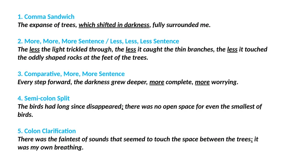 Sensational Sentences Key principles Teach - slide 2 of 8