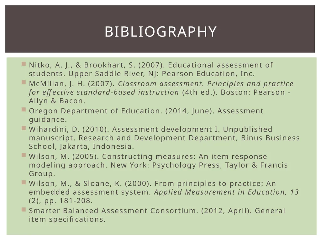 Item types Assessing item quality ELA Item TYPES 4 - slide 30 of 31