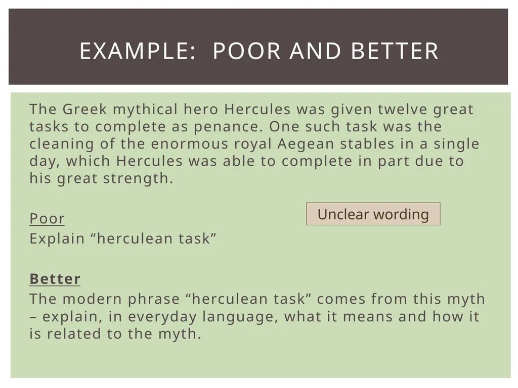 Item types Assessing item quality ELA Item TYPES 4 - slide 14 of 31