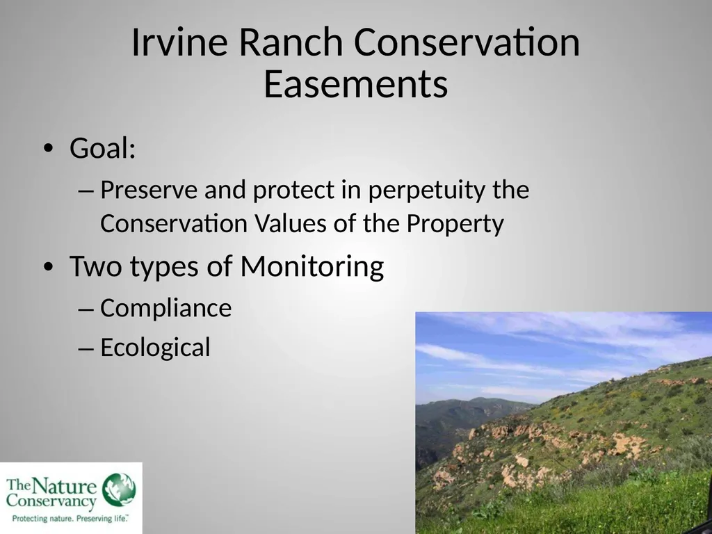 Monitoring Conservation Easement Lands in Orange - slide 9 of 19