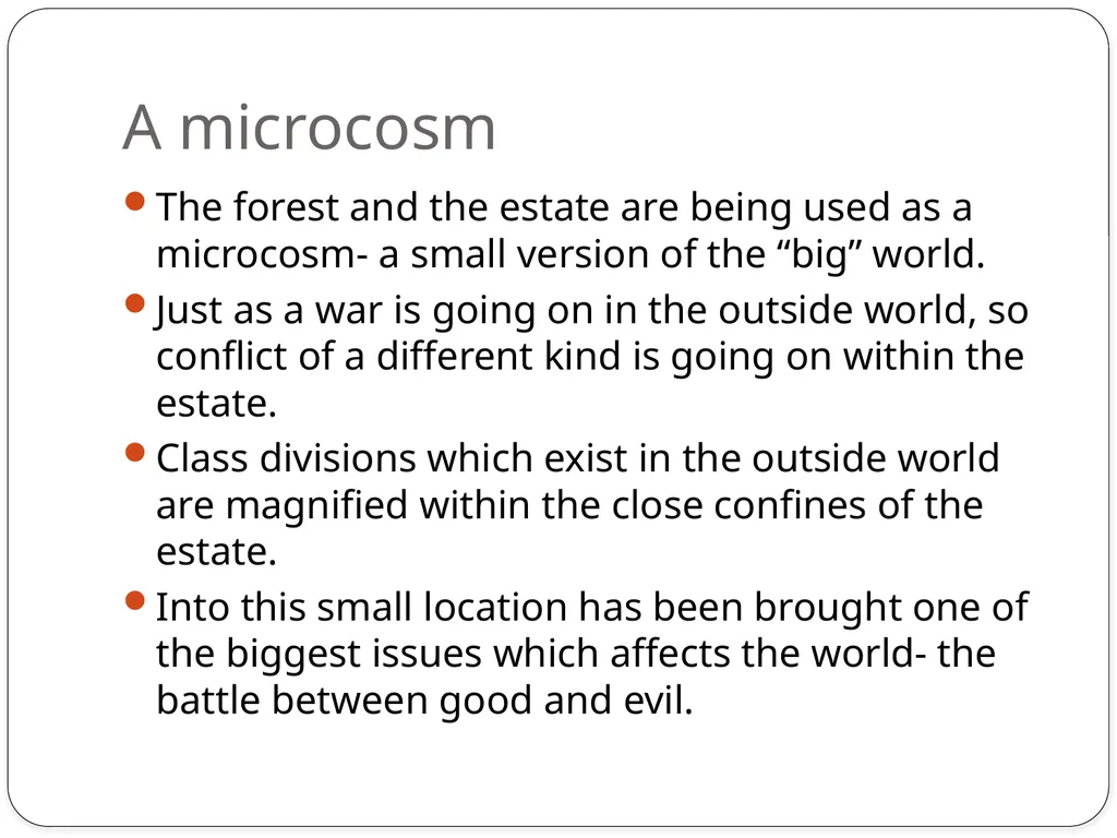 Setting The Cone Gatherers The Forest/ The Estate - slide 8 of 13