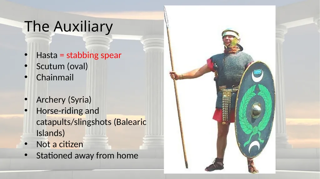Roman Army: Weapons Designed for a purpose… The - slide 8 of 11