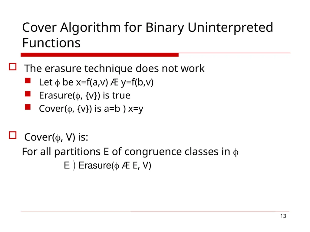 1 Cover Algorithms and Their Combination Sumit - slide 13 of 20