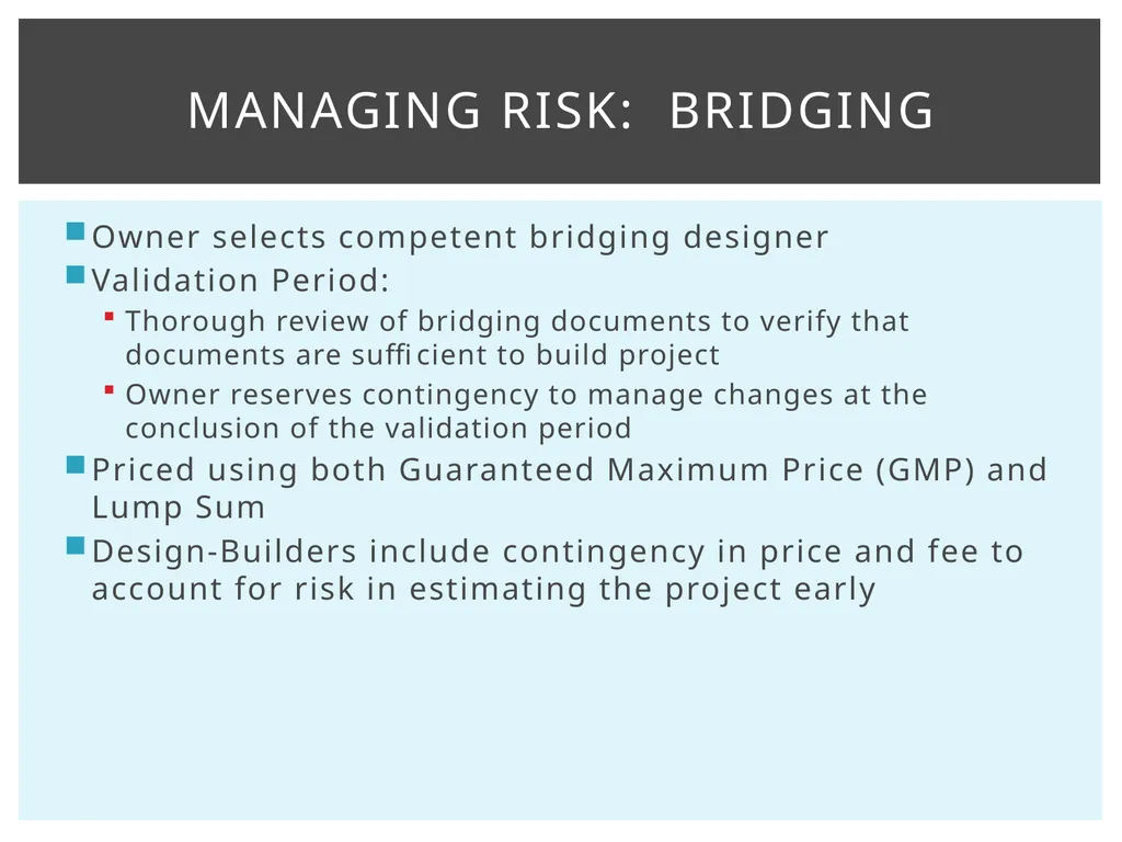 Design-Build Delivery Robynne Parkinson Thaxton - slide 13 of 23