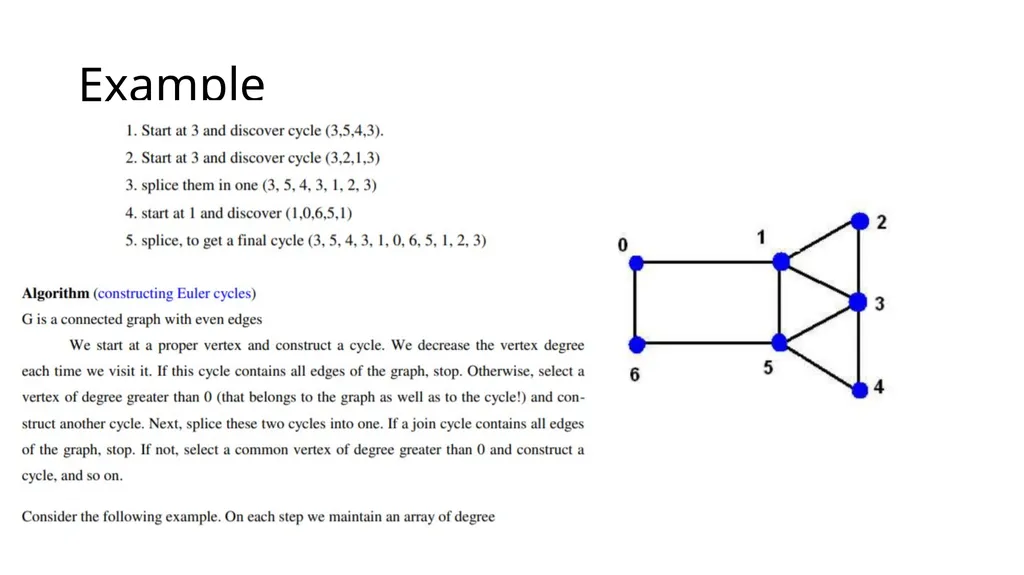 Eulerian and Hamilton Paths Eulerian cycles - slide 5 of 15