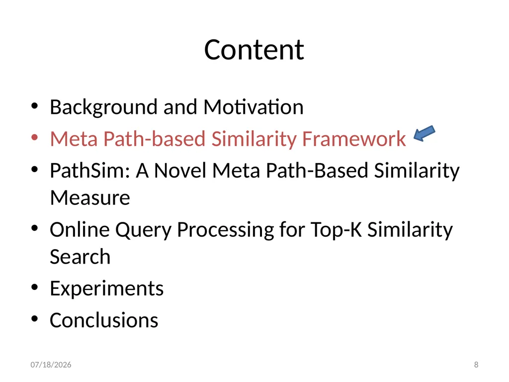PathSim: Meta Path-Based Top-K Similarity Search - slide 8 of 40