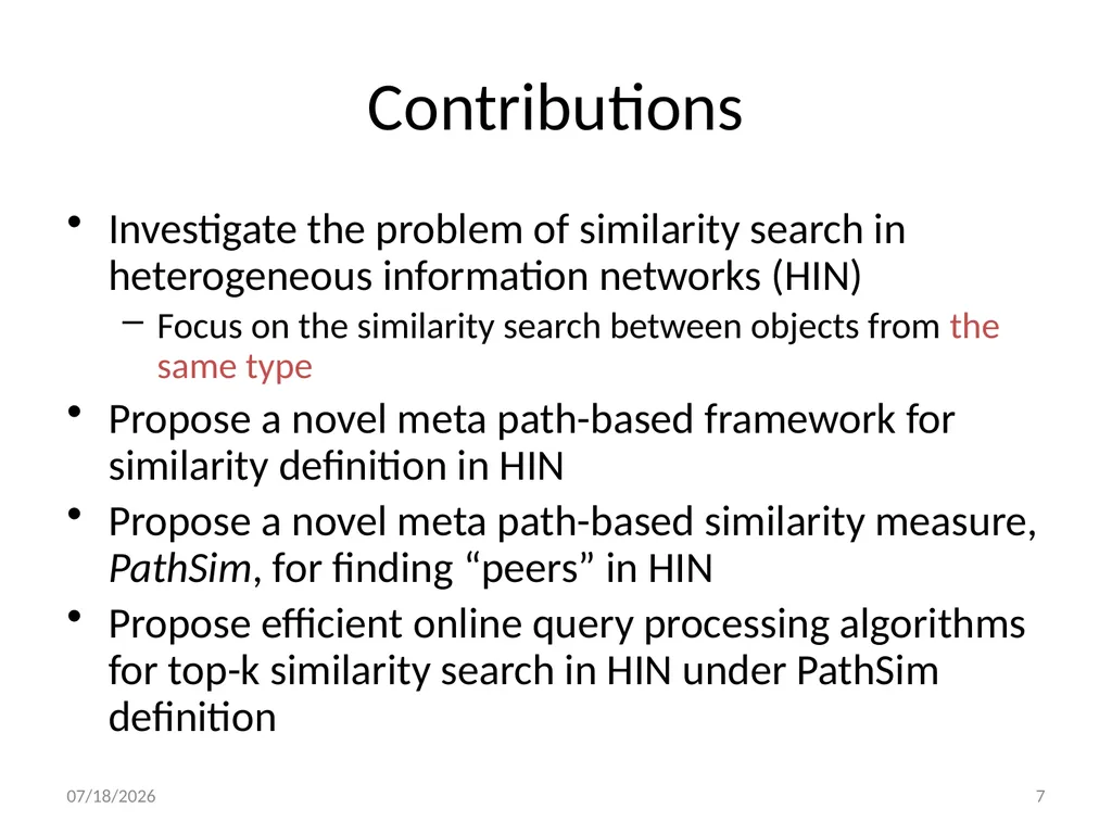 PathSim: Meta Path-Based Top-K Similarity Search - slide 7 of 40