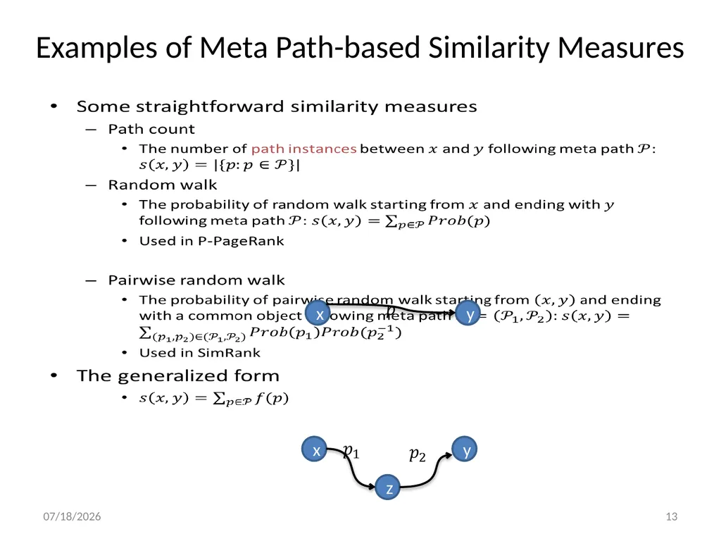 PathSim: Meta Path-Based Top-K Similarity Search - slide 13 of 40
