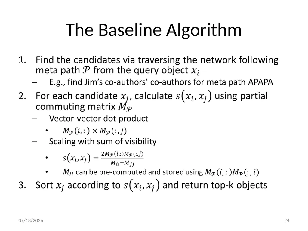 PathSim: Meta Path-Based Top-K Similarity Search - slide 24 of 40