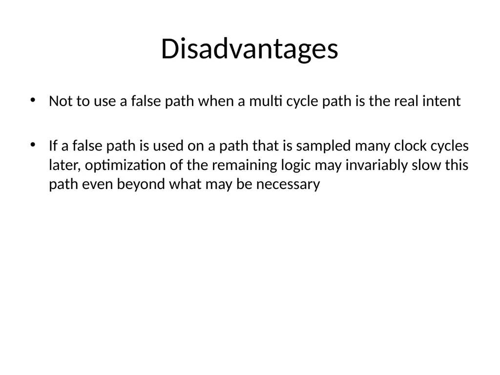 FALSE PATH ANALYSIS AND CRITICAL PATH ANALYSIS - slide 6 of 11