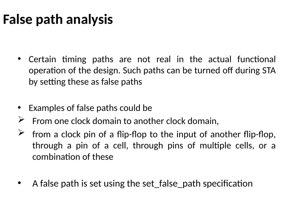 FALSE PATH ANALYSIS AND CRITICAL PATH ANALYSIS - slide 2 of 11