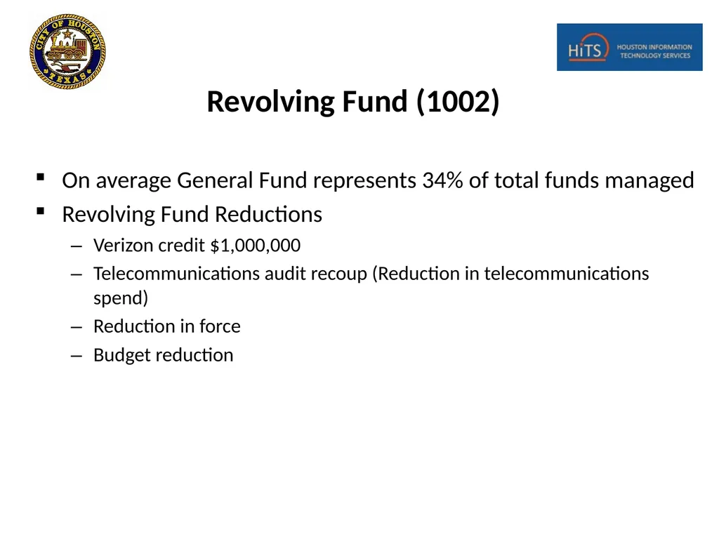 Houston Information Technology Services (HITS) - slide 17 of 18