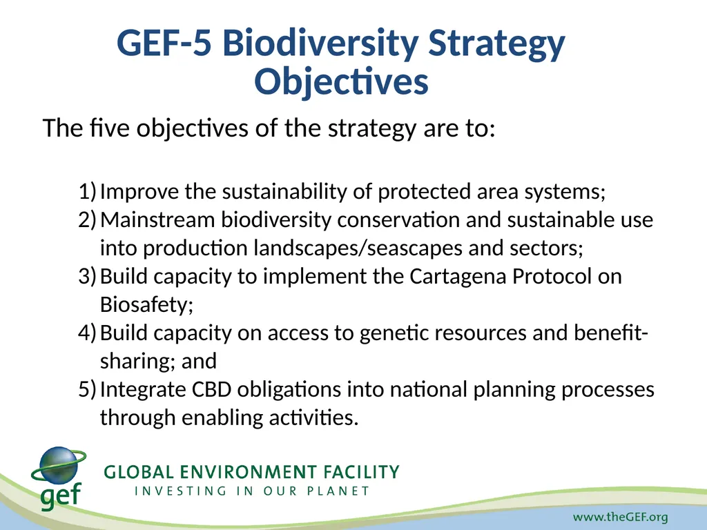 CBD Presentation A Decade for Biodiversity: - slide 8 of 12