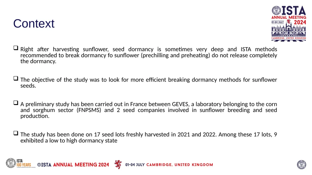 Dormancy breaking methods for sunflower seeds - slide 2 of 6