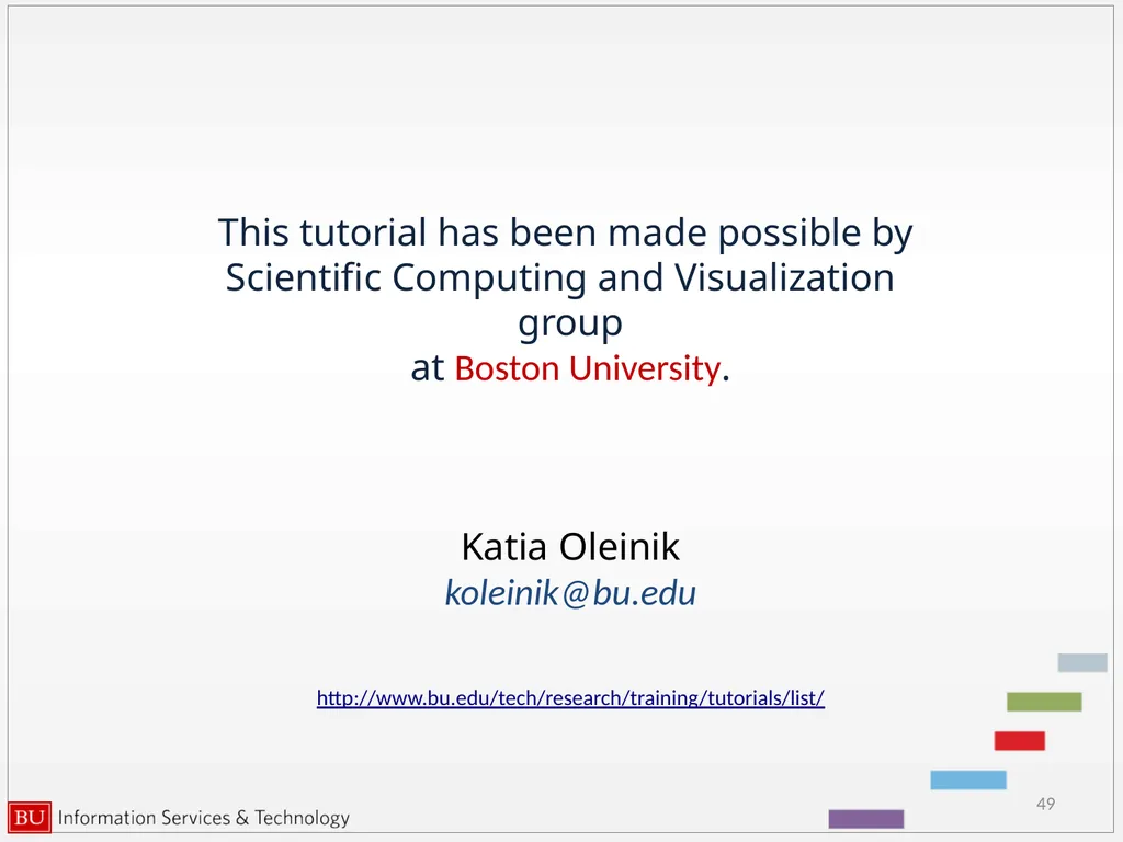 Graphics in R data analysis and visualization - slide 49 of 49