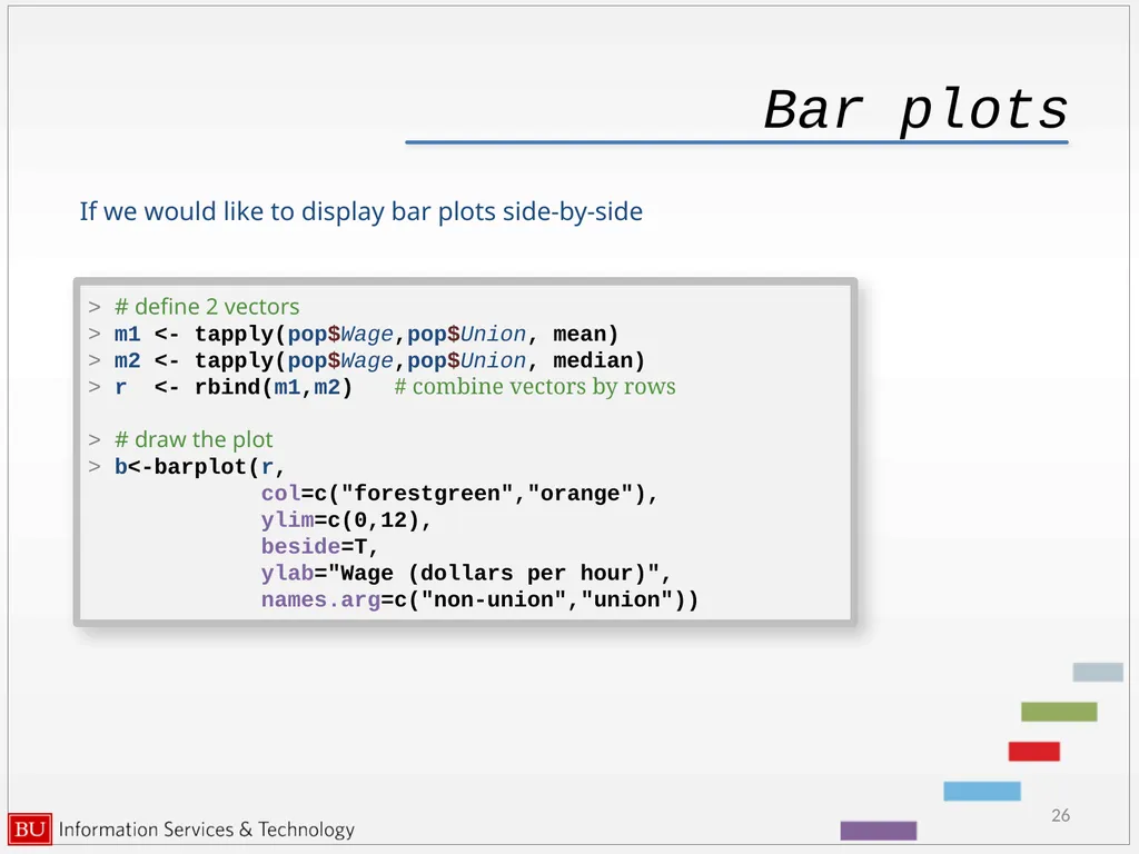 Graphics in R data analysis and visualization - slide 26 of 49